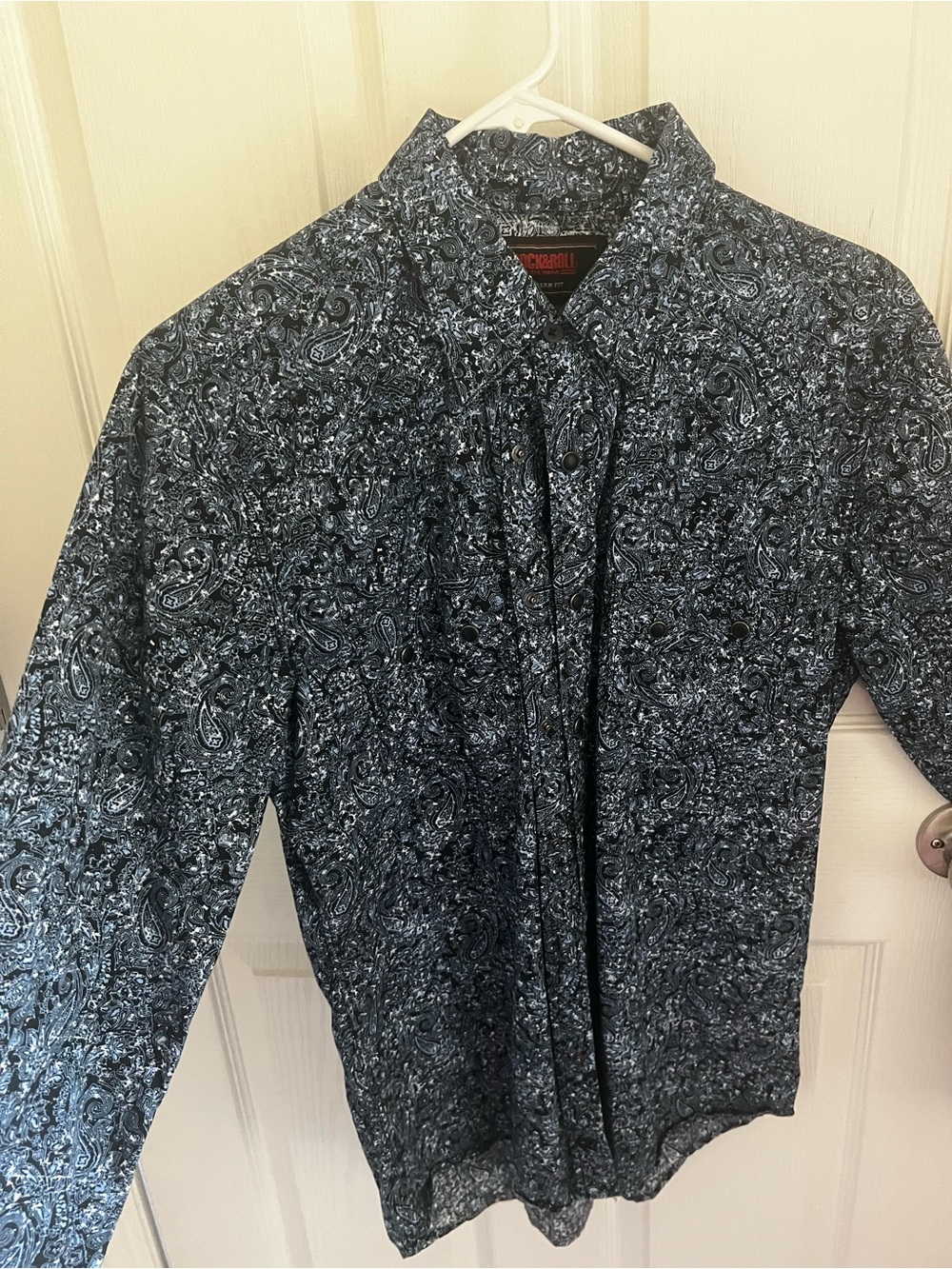 Men's Paisley Lightweight Black Shirt Jacket